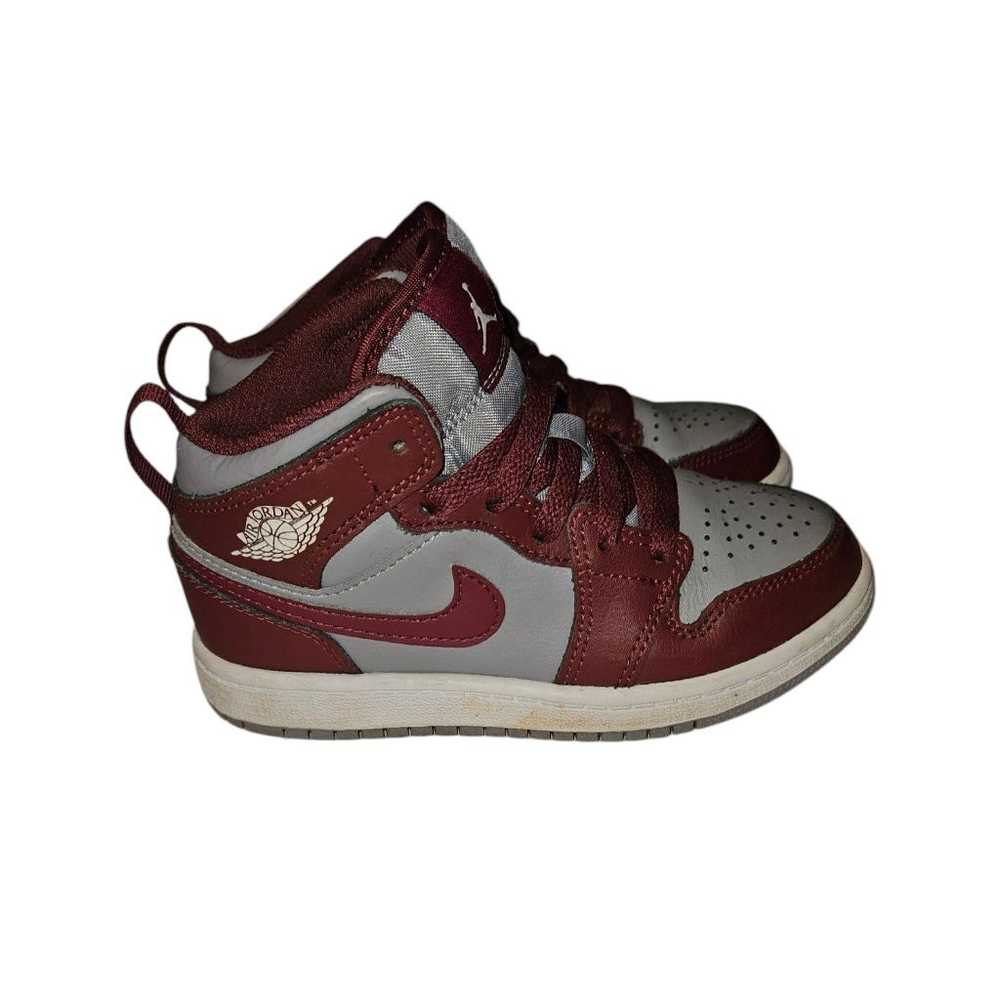 Air Jordan 1 Mid Ps 'Cherrywood Red' Sneakers Shoes Size 12c (Dq8424-615)